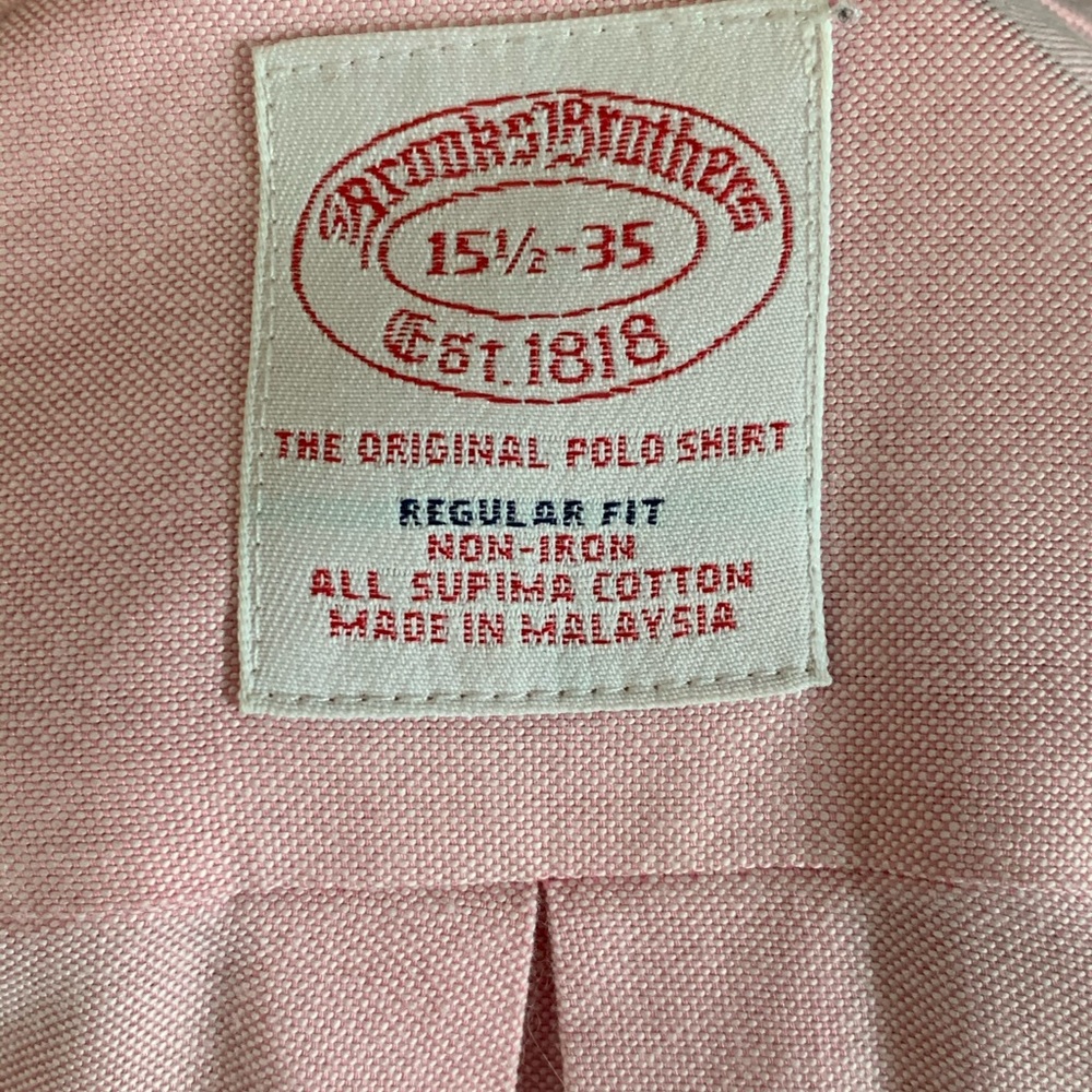 Brooks Brothers dress shirt  15.5 neck 35 Sleeve